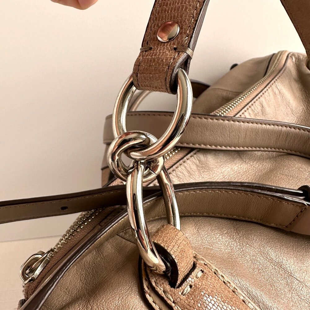 Coach Kristin Beige Leather Shoulder Bag - Picture 10 of 16